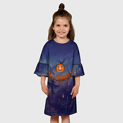 Платье клеш для девочки Halloween Pumpkin, цвет: 3D-принт — фото 2