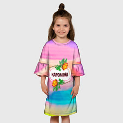 Платье клеш для девочки Каролина, цвет: 3D-принт — фото 2