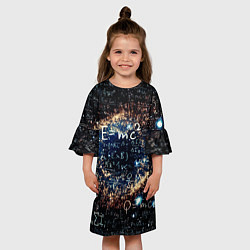 Платье клеш для девочки Формула Вселенной, цвет: 3D-принт — фото 2