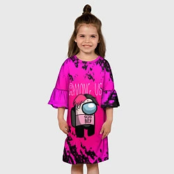 Платье клеш для девочки Among Us Sus Boy Z, цвет: 3D-принт — фото 2
