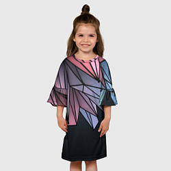 Платье клеш для девочки ГеометриЧеский Рисунок, цвет: 3D-принт — фото 2
