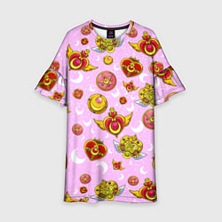 Платье клеш для девочки Сейлор Мун, цвет: 3D-принт