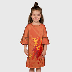 Платье клеш для девочки Valentinos Gang CP 2077, цвет: 3D-принт — фото 2
