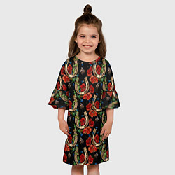 Платье клеш для девочки Подковы, цвет: 3D-принт — фото 2