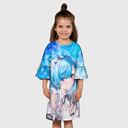 Платье клеш для девочки Рем, цвет: 3D-принт — фото 2