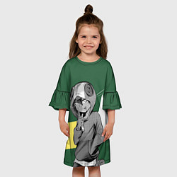 Платье клеш для девочки Леон, цвет: 3D-принт — фото 2