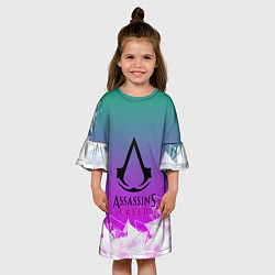 Платье клеш для девочки Assassin’s Creed, цвет: 3D-принт — фото 2