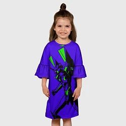 Платье клеш для девочки Евангилион, цвет: 3D-принт — фото 2