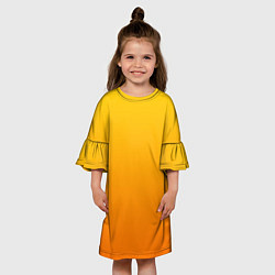 Платье клеш для девочки Оранжевый градиент, цвет: 3D-принт — фото 2