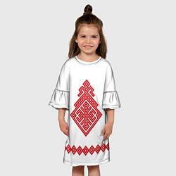 Платье клеш для девочки Славянский Оберег Макошь, цвет: 3D-принт — фото 2