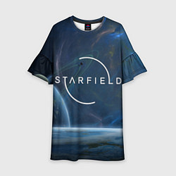 Платье клеш для девочки Starfield, цвет: 3D-принт