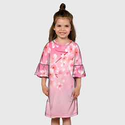 Платье клеш для девочки САКУРА, цвет: 3D-принт — фото 2