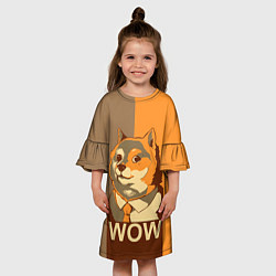 Платье клеш для девочки Doge Wow, цвет: 3D-принт — фото 2