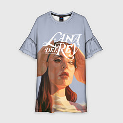Платье клеш для девочки Lana del rey, цвет: 3D-принт