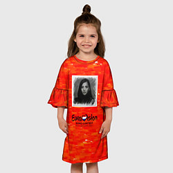 Платье клеш для девочки Евровидение 2021 $, цвет: 3D-принт — фото 2