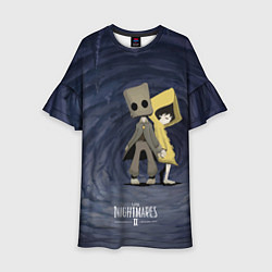 Платье клеш для девочки Little Nightmares 2, цвет: 3D-принт