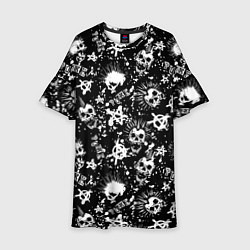 Платье клеш для девочки Панк, цвет: 3D-принт