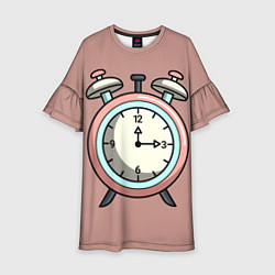 Платье клеш для девочки Clock, цвет: 3D-принт