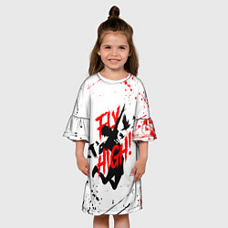 Платье клеш для девочки HAIKYU ВОЛЕЙБОЛ, цвет: 3D-принт — фото 2