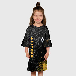 Платье клеш для девочки Renault Брызги, цвет: 3D-принт — фото 2