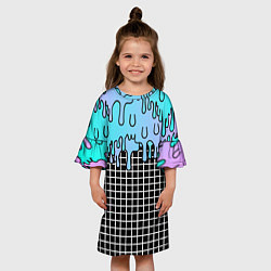 Платье клеш для девочки Beach MIami, цвет: 3D-принт — фото 2