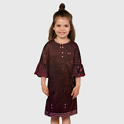 Платье клеш для девочки МАТЕРИНСКАЯ ПЛАТА, цвет: 3D-принт — фото 2