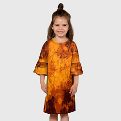 Платье клеш для девочки Стимпанк, цвет: 3D-принт — фото 2