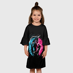 Платье клеш для девочки СТАЛЬНОЙ АЛХИМИК, цвет: 3D-принт — фото 2