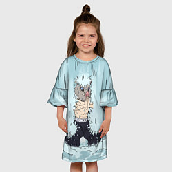 Платье клеш для девочки МЕДИТАЦИЯ ИНОСКЕ, цвет: 3D-принт — фото 2