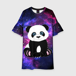 Платье клеш для девочки Space Panda, цвет: 3D-принт