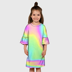 Платье клеш для девочки Цвет волшебства, цвет: 3D-принт — фото 2
