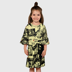 Платье клеш для девочки РОК КУМИРЫ, цвет: 3D-принт — фото 2