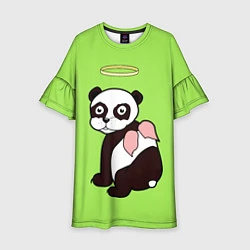 Платье клеш для девочки Святая панда, цвет: 3D-принт