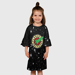 Платье клеш для девочки Межпланетный Экспресс Футурама, цвет: 3D-принт — фото 2