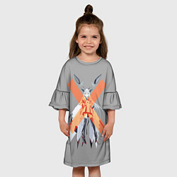 Платье клеш для девочки Лазурный путь, цвет: 3D-принт — фото 2