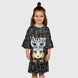 Платье клеш для девочки Valheim Girl, цвет: 3D-принт — фото 2