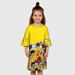 Платье клеш для девочки Banana Fish, цвет: 3D-принт — фото 2