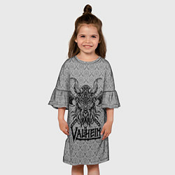 Платье клеш для девочки Valheim Viking dark, цвет: 3D-принт — фото 2