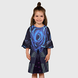 Платье клеш для девочки Solo Leveling, цвет: 3D-принт — фото 2