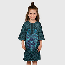 Платье клеш для девочки Valheim знак викинга, цвет: 3D-принт — фото 2