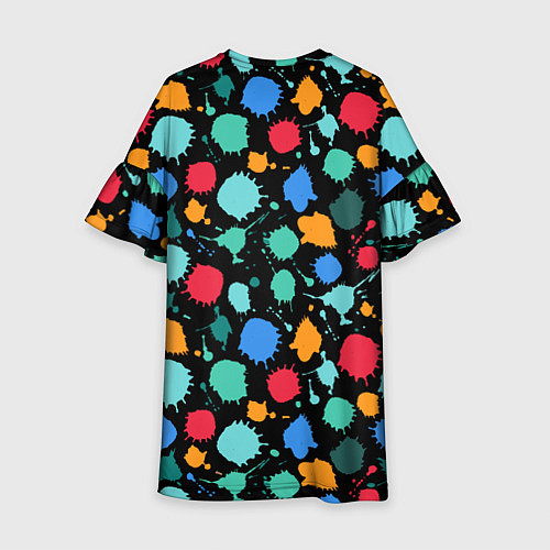 Детское платье Брызги красок / 3D-принт – фото 2