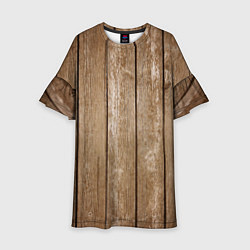 Платье клеш для девочки Texture Wood, цвет: 3D-принт