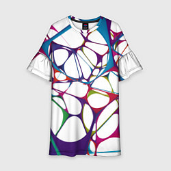 Платье клеш для девочки Нейроны, цвет: 3D-принт
