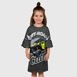Платье клеш для девочки Внедорожный, цвет: 3D-принт — фото 2
