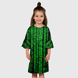Платье клеш для девочки Программная ошибка Баг 3D, цвет: 3D-принт — фото 2