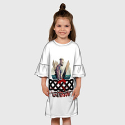 Платье клеш для девочки Викинг Бьёрн Железнобокий, цвет: 3D-принт — фото 2