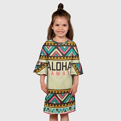 Платье клеш для девочки АЛОХА ГАВАЙИ, ALOHA, SUMMER, цвет: 3D-принт — фото 2