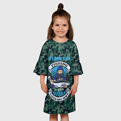 Платье клеш для девочки Рыбак хипстер, цвет: 3D-принт — фото 2