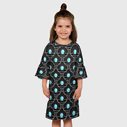 Платье клеш для девочки Жемчужина моря, цвет: 3D-принт — фото 2