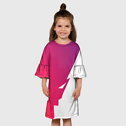 Платье клеш для девочки Обертка и Задний фон, цвет: 3D-принт — фото 2